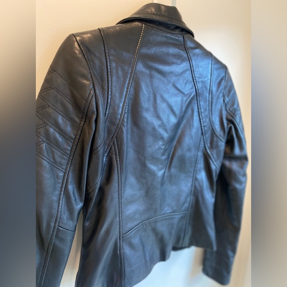DANIER Motorcycle Jacket Black Leather Size 2XS ( US Size 2/4) UK 6/8 - Picture 3 of 10